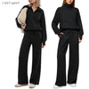 Women's 2-Piece Chic Ribbed Silk-Like Matching Outfit Set