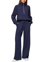 Women's 2-Piece Chic Ribbed Silk-Like Matching Outfit Set