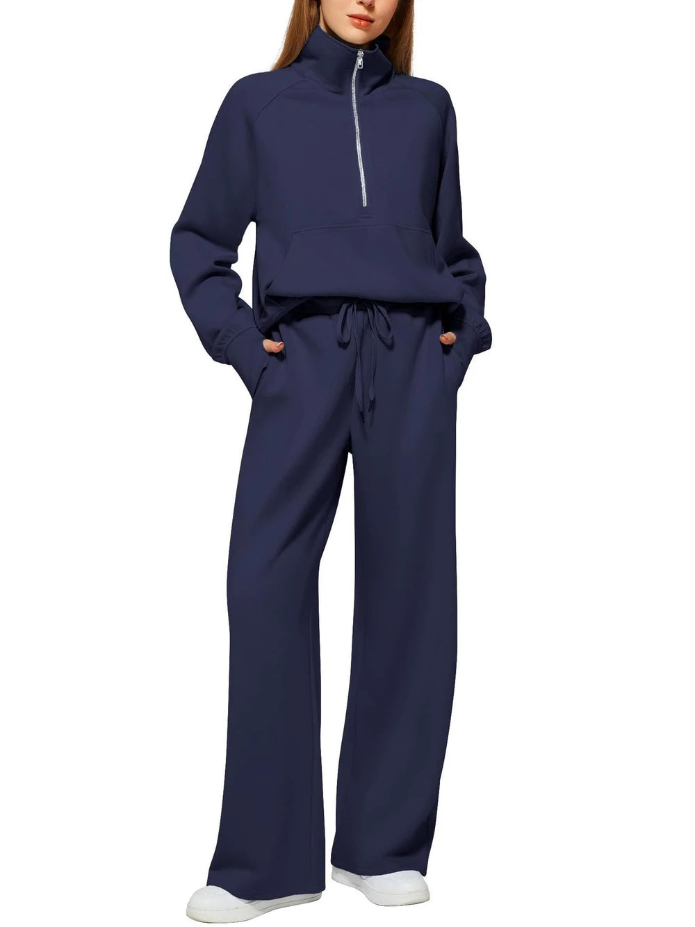 Women's 2-Piece Chic Ribbed Silk-Like Matching Outfit Set