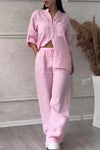 Cotton-Linen Blouse Pants Set