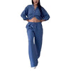 Cotton-Linen Blouse Pants Set