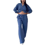 Cotton-Linen Blouse Pants Set