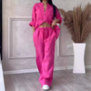 Cotton-Linen Blouse Pants Set