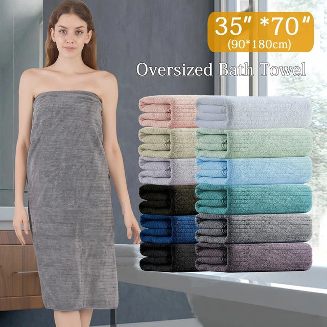 Thickened Coral Fleece Bath Towel
