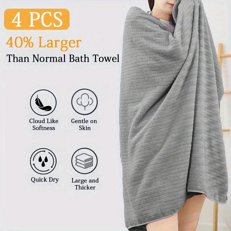 Thickened Coral Fleece Bath Towel