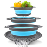 Collapsible Colander Set with Self-Draining Base