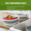 Collapsible Colander Set with Self-Draining Base
