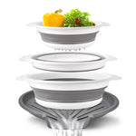 Collapsible Colander Set with Self-Draining Base
