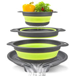 Collapsible Colander Set with Self-Draining Base
