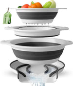 Collapsible Colander Set with Self-Draining Base