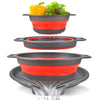 Collapsible Colander Set with Self-Draining Base