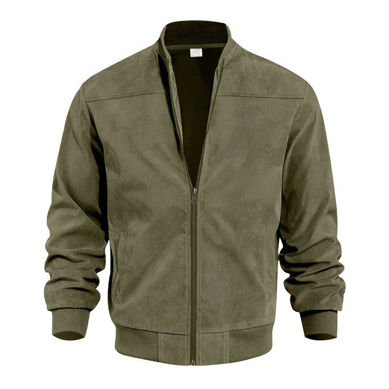 Classic Suede Bomber Jacket