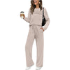 Women’s Crew-Neck Top & Drawstring Trousers Set