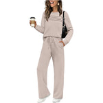Women’s Crew-Neck Top & Drawstring Trousers Set