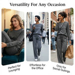 Women’s Crew-Neck Top & Drawstring Trousers Set