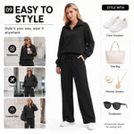 Women's 2-Piece Chic Ribbed Silk-Like Matching Outfit Set