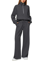 Women's 2-Piece Chic Ribbed Silk-Like Matching Outfit Set