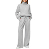 Women's 2-Piece Chic Ribbed Silk-Like Matching Outfit Set