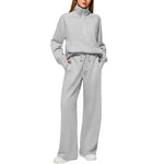 Women's 2-Piece Chic Ribbed Silk-Like Matching Outfit Set