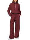 Women's 2-Piece Chic Ribbed Silk-Like Matching Outfit Set