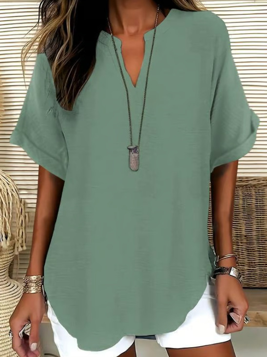 Everyday Notched Neck Top