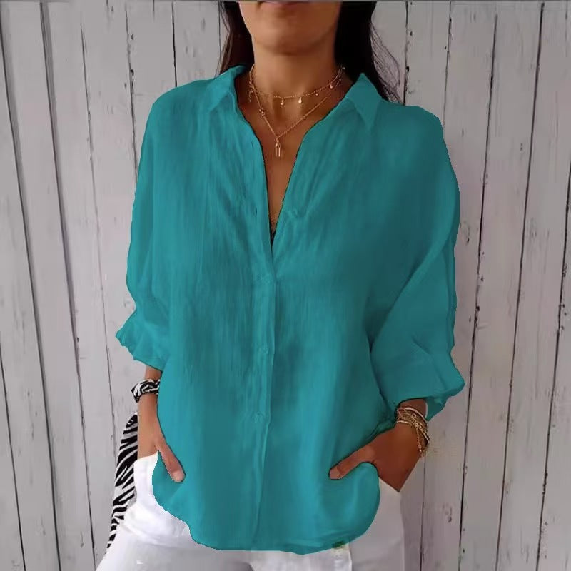 Everyday Tie-Back Lightweight Comfort Blouse
