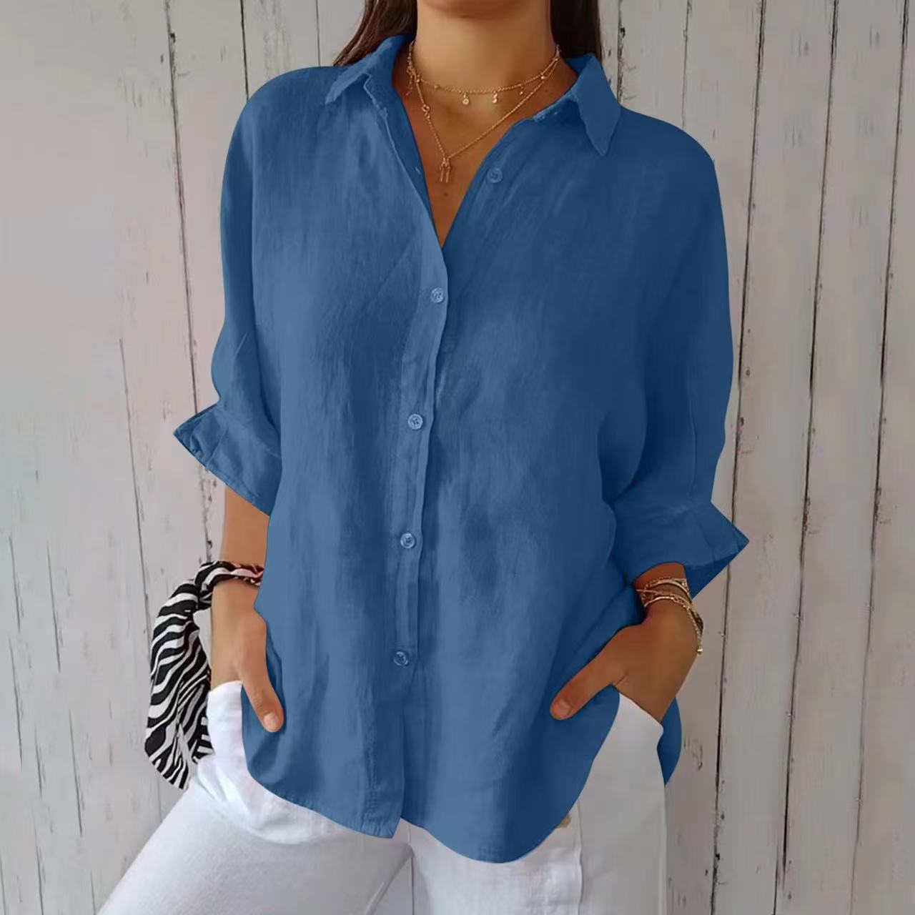 Everyday Tie-Back Lightweight Comfort Blouse