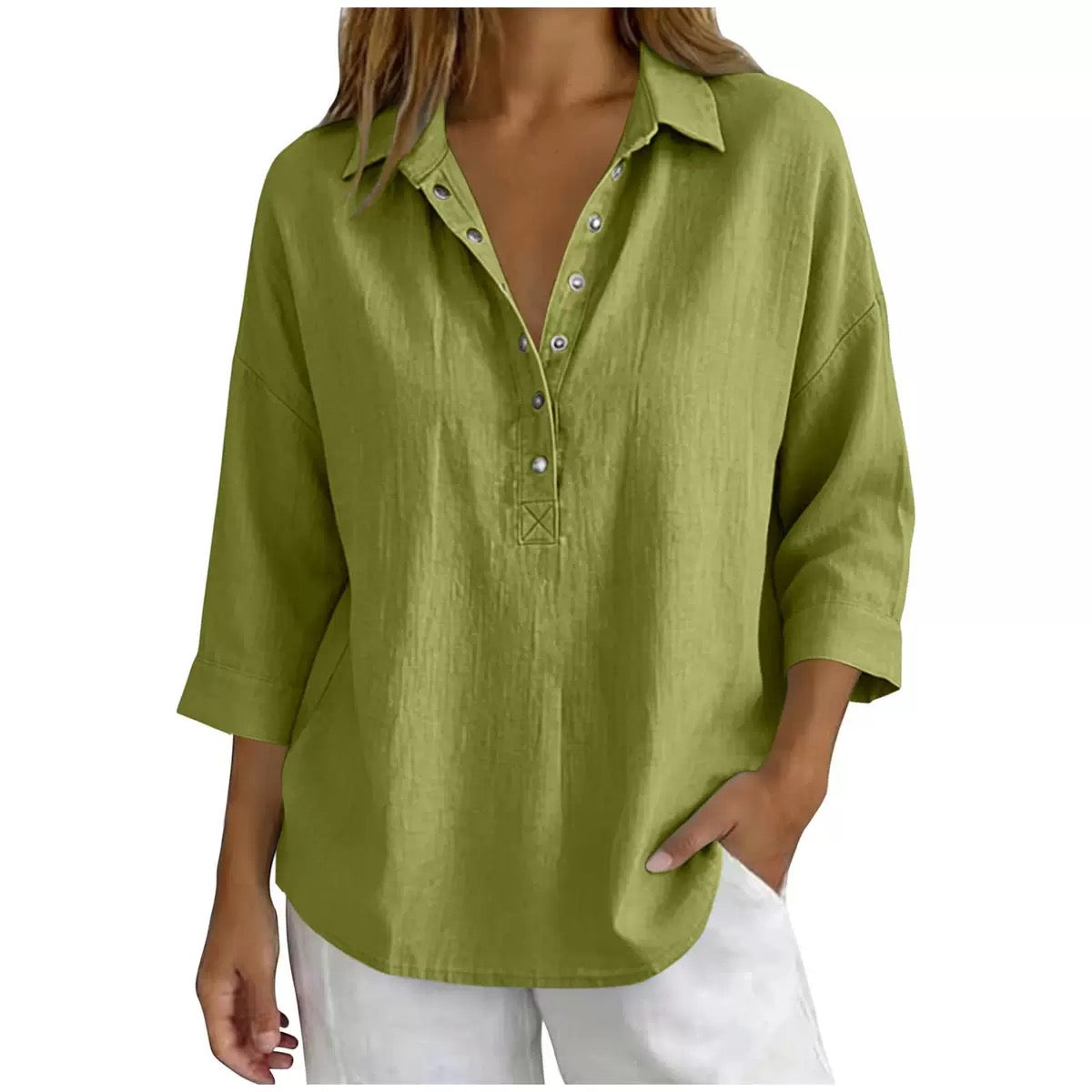 Everyday Easy Linen Henley Shirt