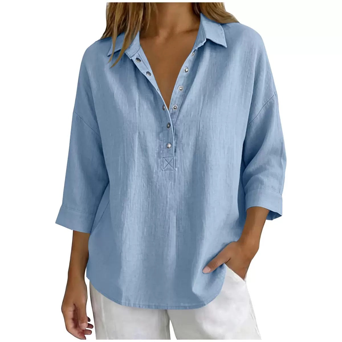 Everyday Easy Linen Henley Shirt