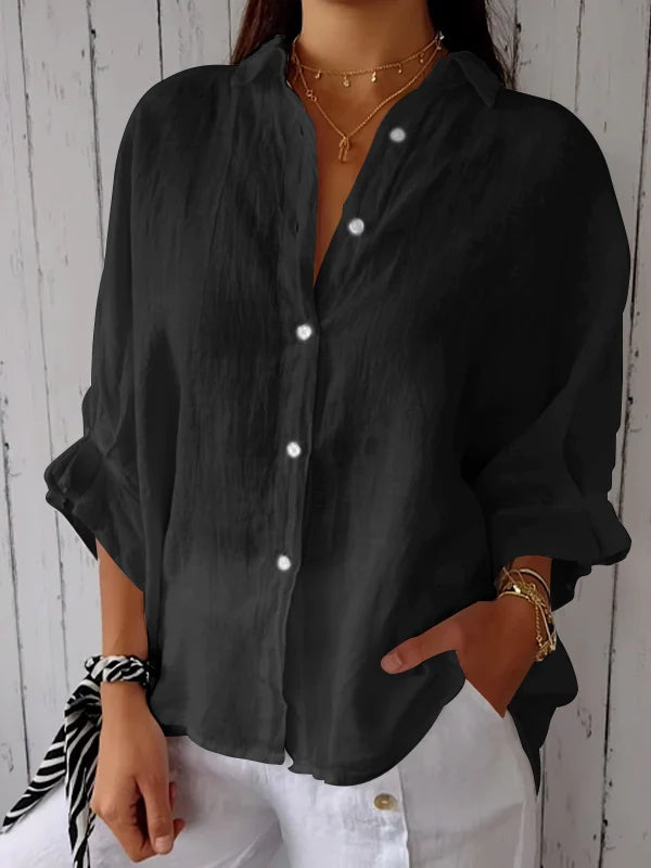 Everyday Tie-Back Lightweight Comfort Blouse