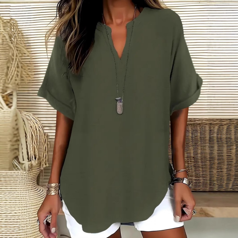 Everyday Notched Neck Top