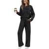 Women’s Crew-Neck Top & Drawstring Trousers Set